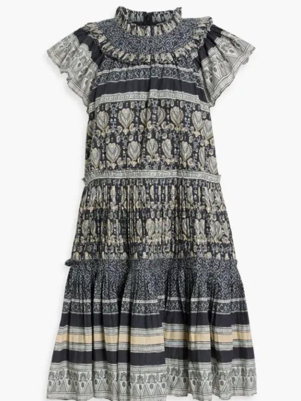 Sea New York Tasha Tiered Printed Cotton Voile Dress Tiered Boho Fall Transition